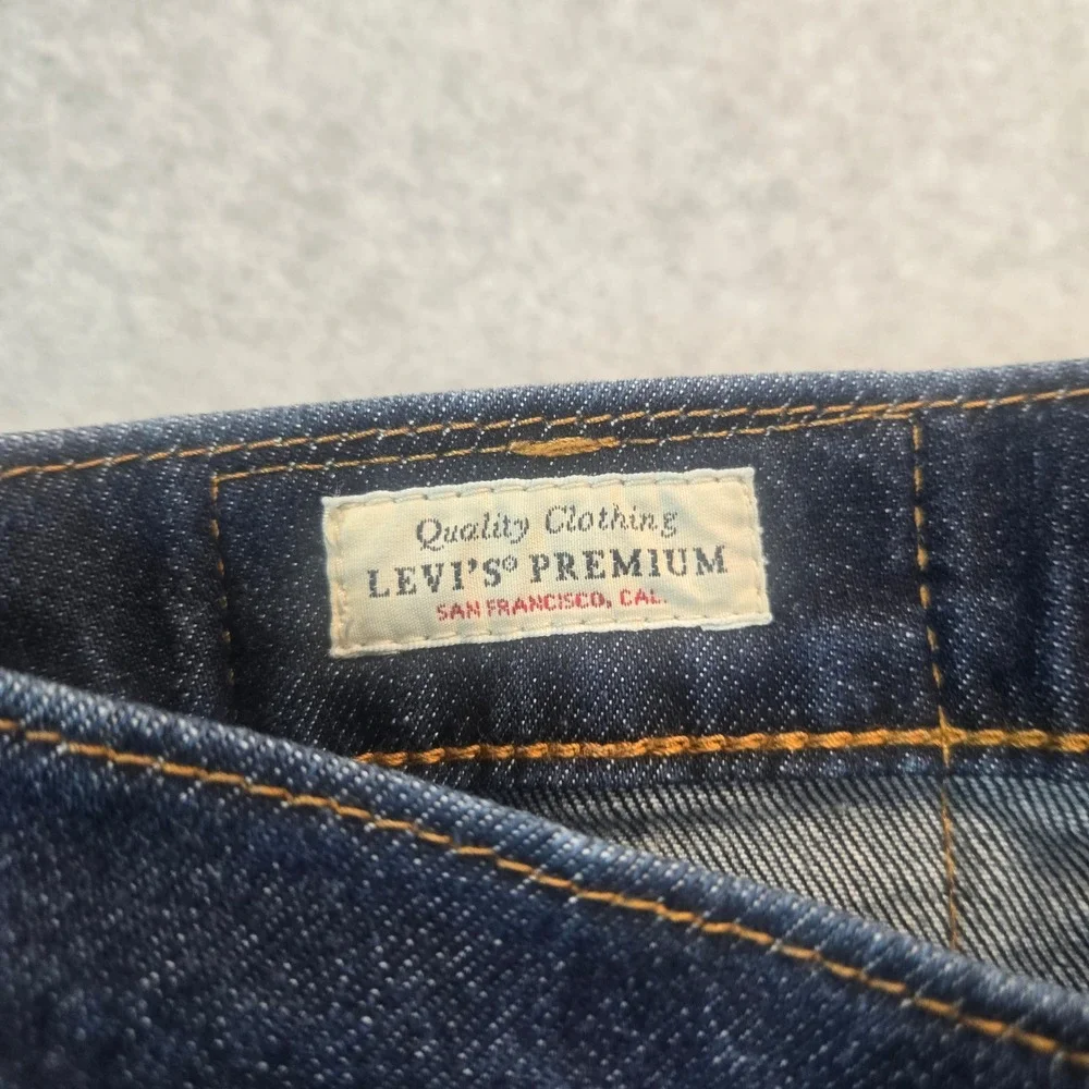 Levis 512 Slim Taper Jeans Mens 34x34 Dark Wash Indigo Denim Pants